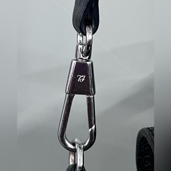 3.1 Phillip Lim Pashli Satchel Bag Black Pebble Leather Metallic Textured - Picture 13 of 13